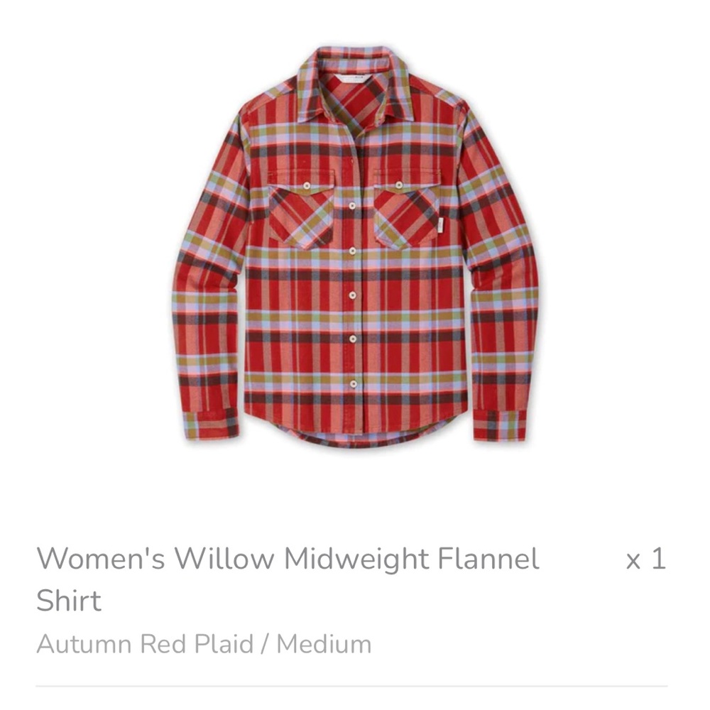 Stio Willow Midweight flannel button down shirt! Perfect condition!